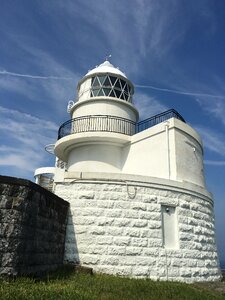 Lighthouse building blue sky