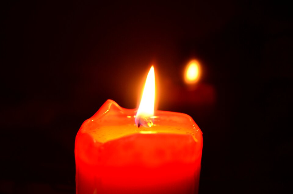 Red candle black red