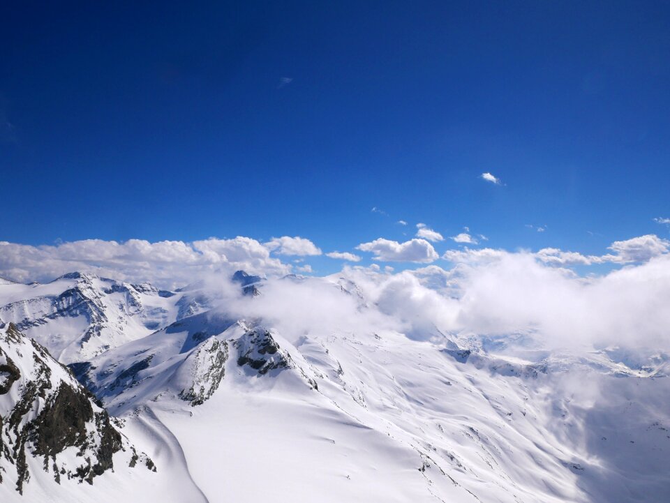Fog winter glacier