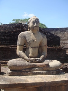 Temple rock statue