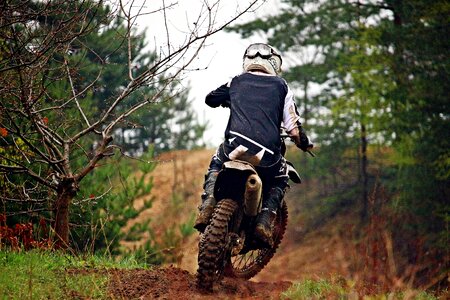 Athletes motocross ride motorcyclist