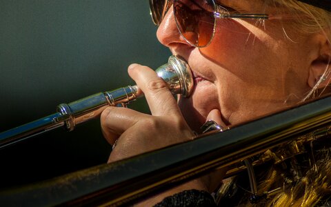 Musical instrument trombone artist photo