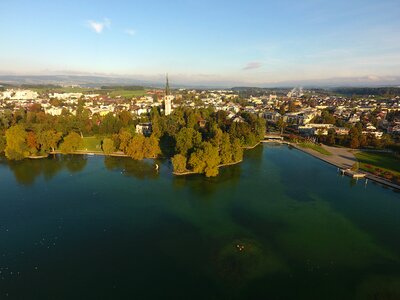 Zug lake aerial view photo
