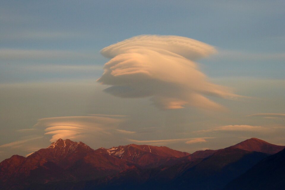 Weather sky altocumuli lenticular photo