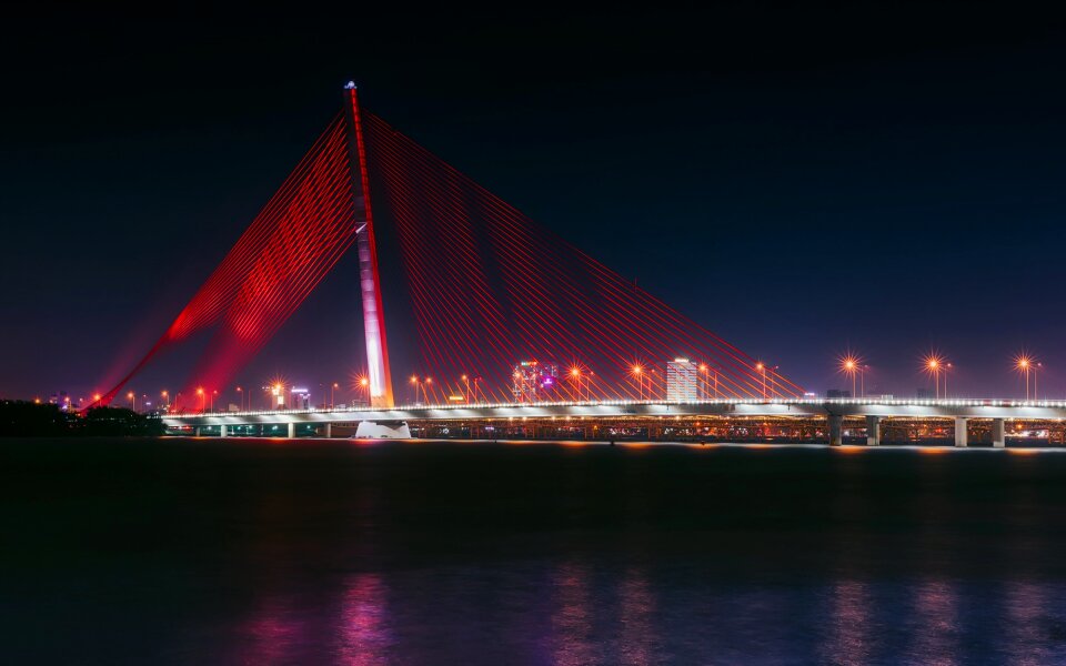 Urban bridge landmark
