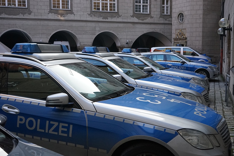 Vehicles blue silver