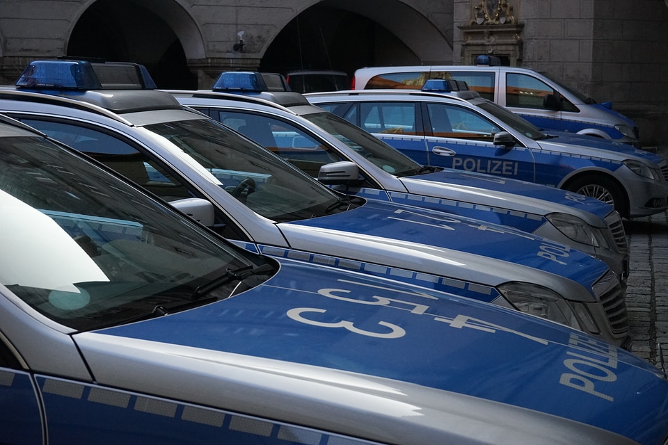 Vehicles blue silver