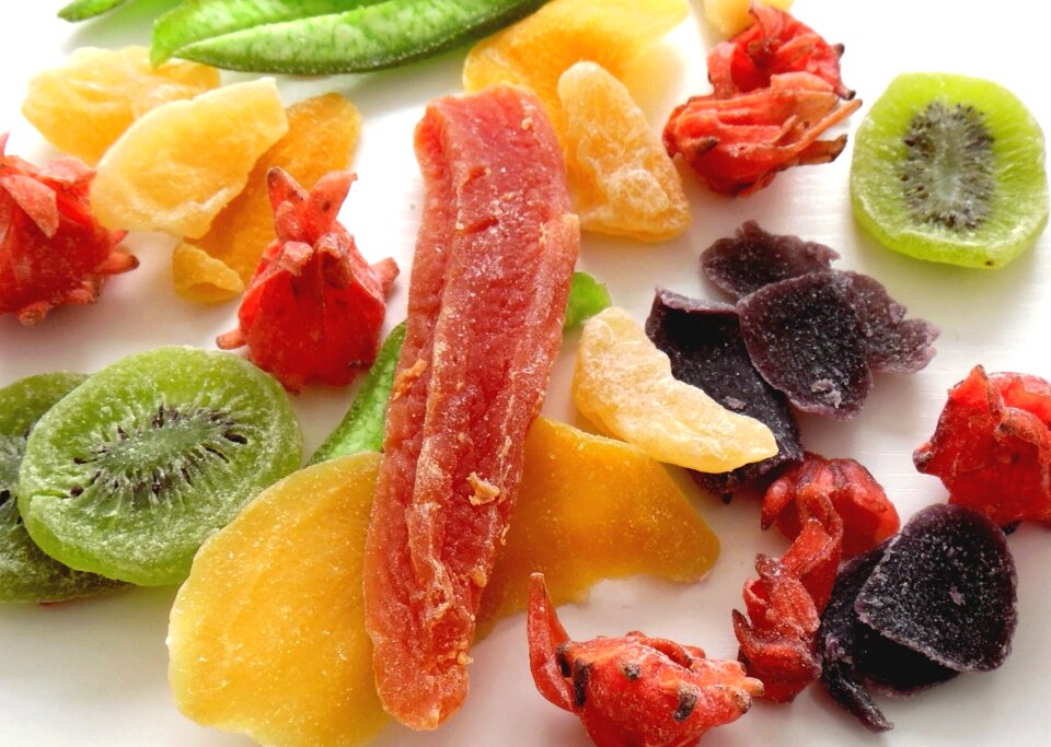 Frosted colorful food