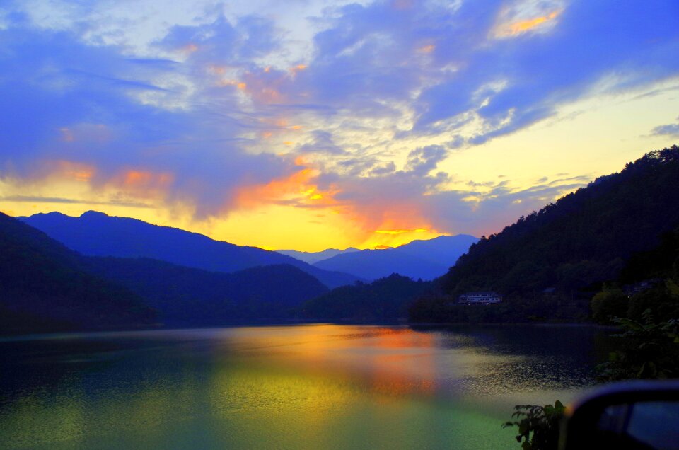 Sky nightfall at dusk