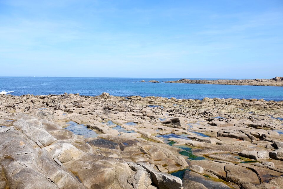 Sea side blue photo