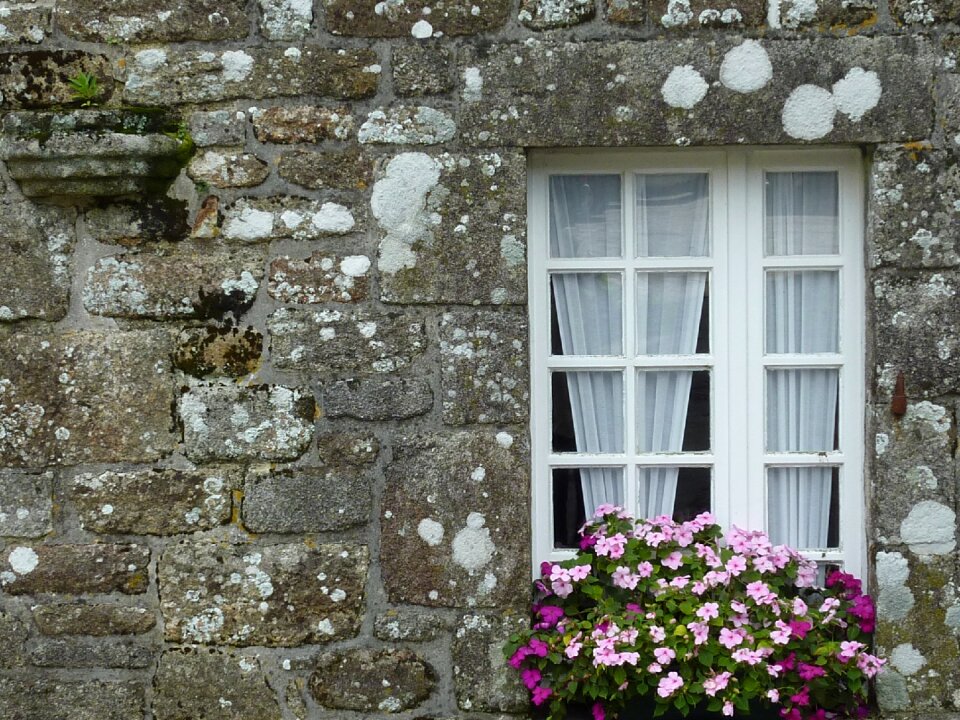 Window old house stones