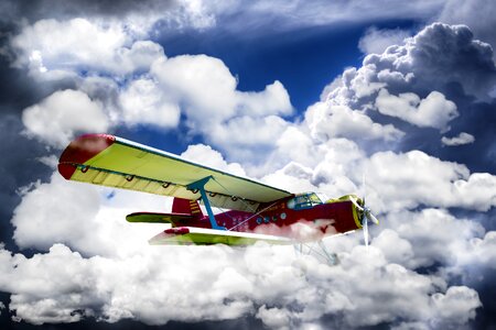 Clouds antonov wing photo