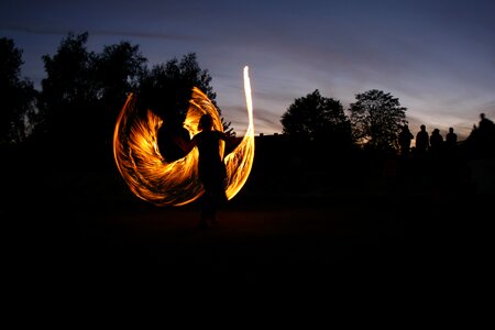 Fire artist fire show