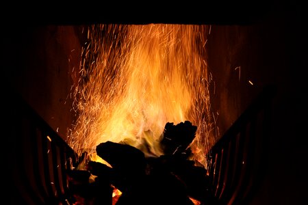 Fire embers wood
