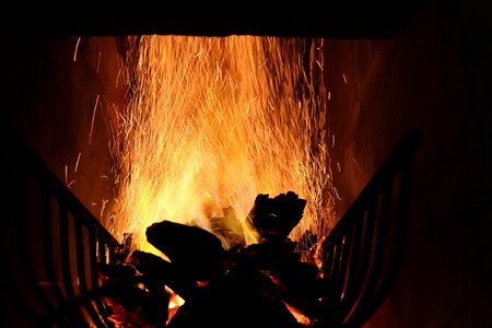 Flames bonfire embers