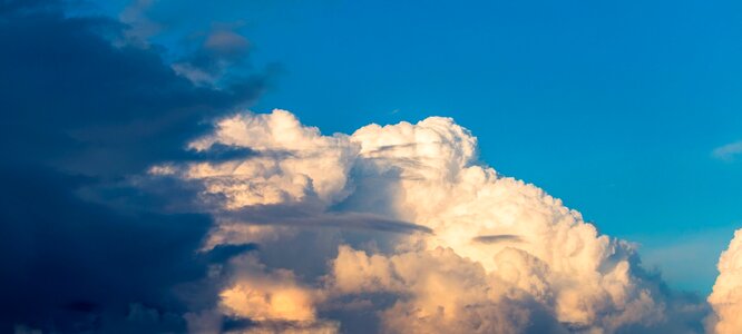 Dark blue the clouds panorama