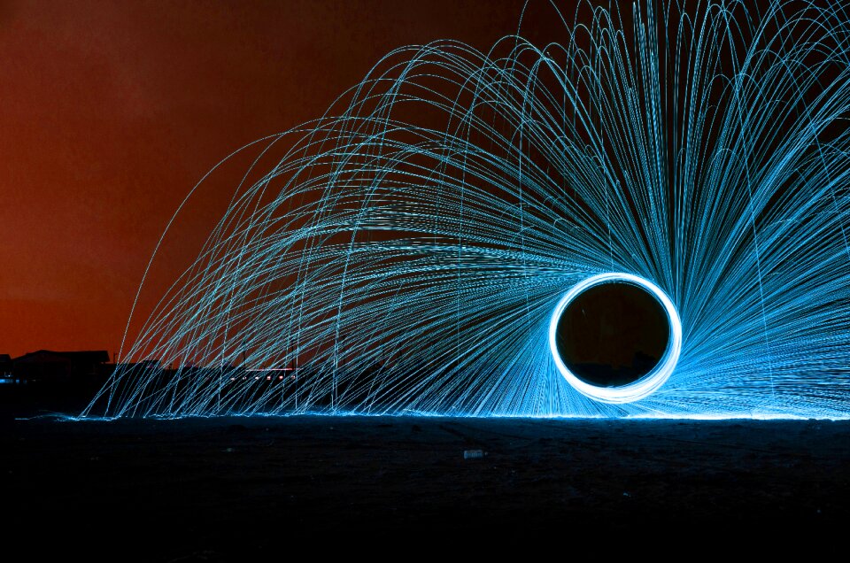 Colorful blue circle