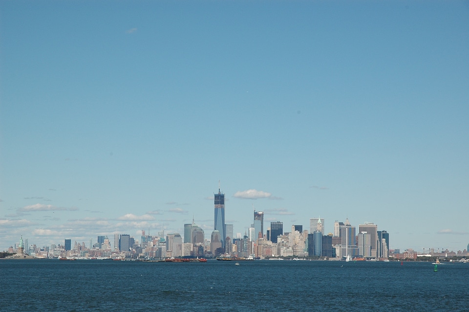 Blue cityscape view