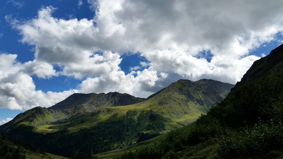 Mountains clouds alpine photo