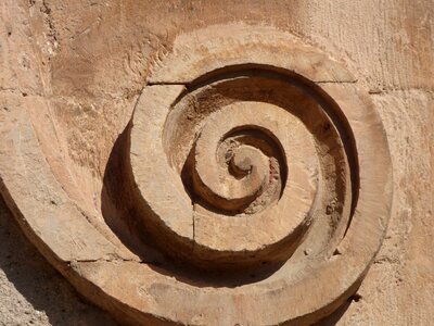 Carved stone church sculpture