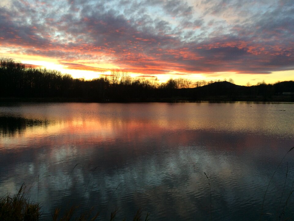 Evening sunset clouds