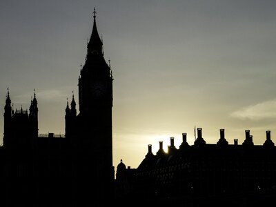 London backlighting chimneys