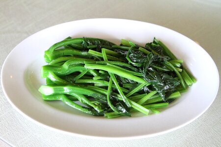 Chinese food stir-fried kale kale photo