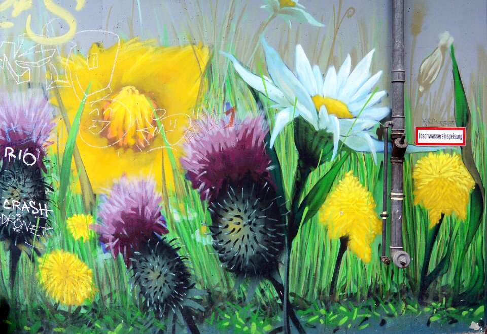 Mural art spray