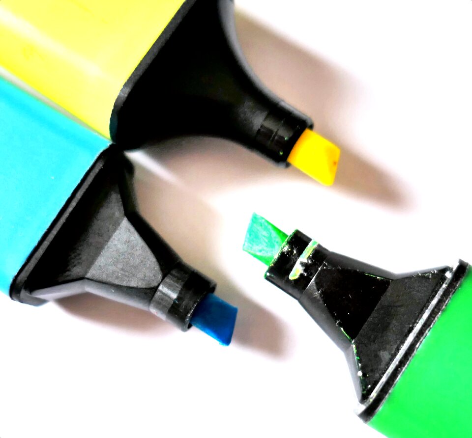 Highlighter office supplies color