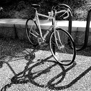 Black and white bike vintage photo