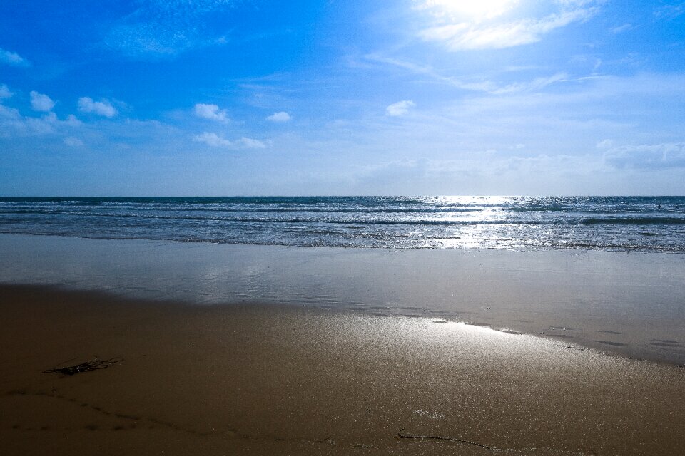 Sunset sky sand