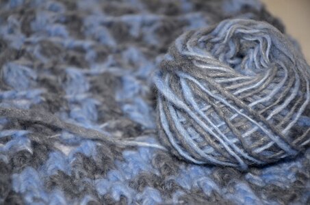 Wool blue pattern