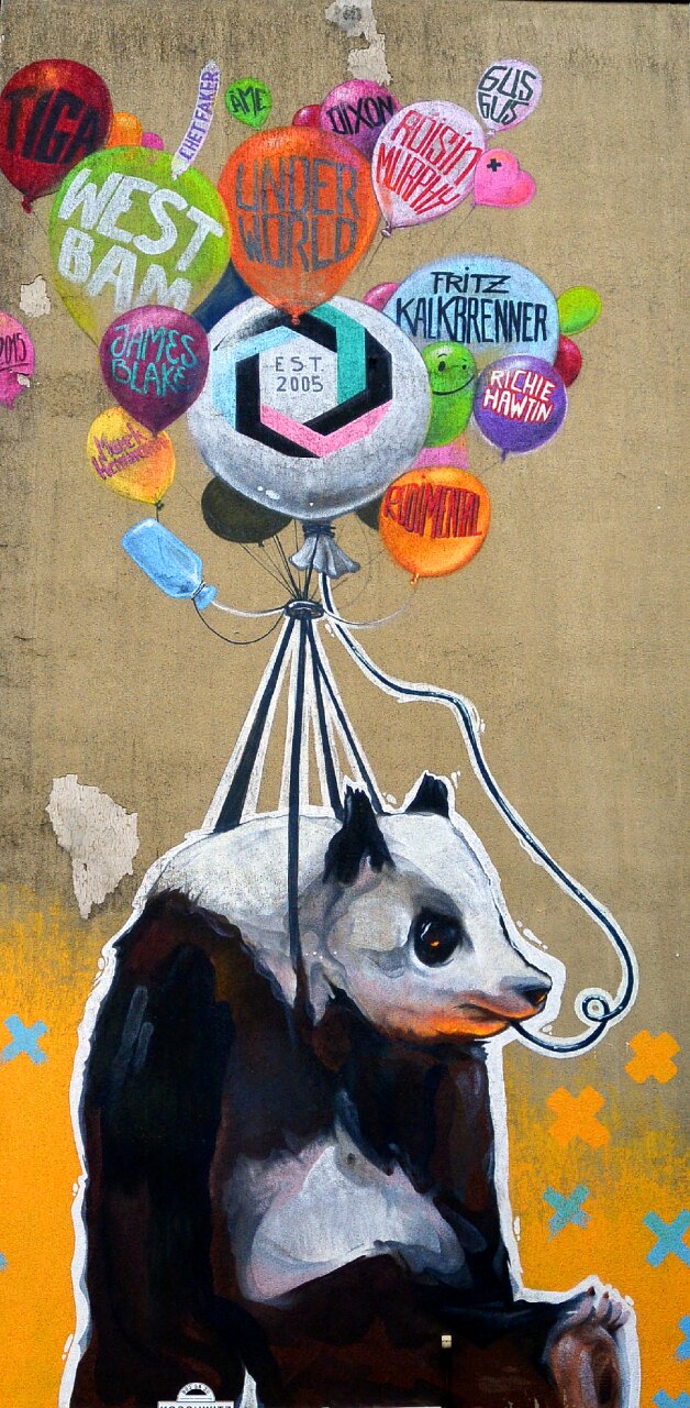 Mural spray graffiti wall