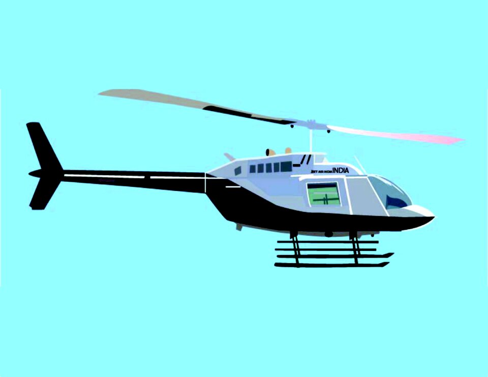 Blue background white aeroplane