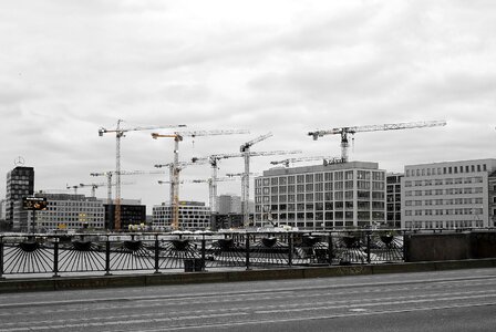 Spree construction cranes building photo