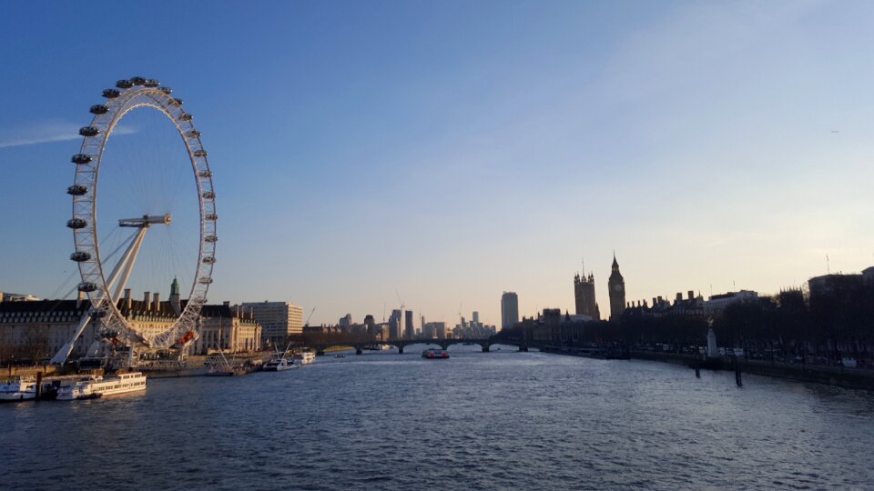 London eye thames big ben photo