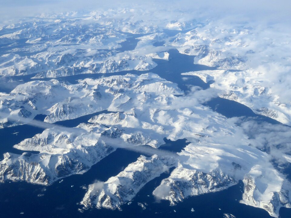 Aerial view eternal ice geography