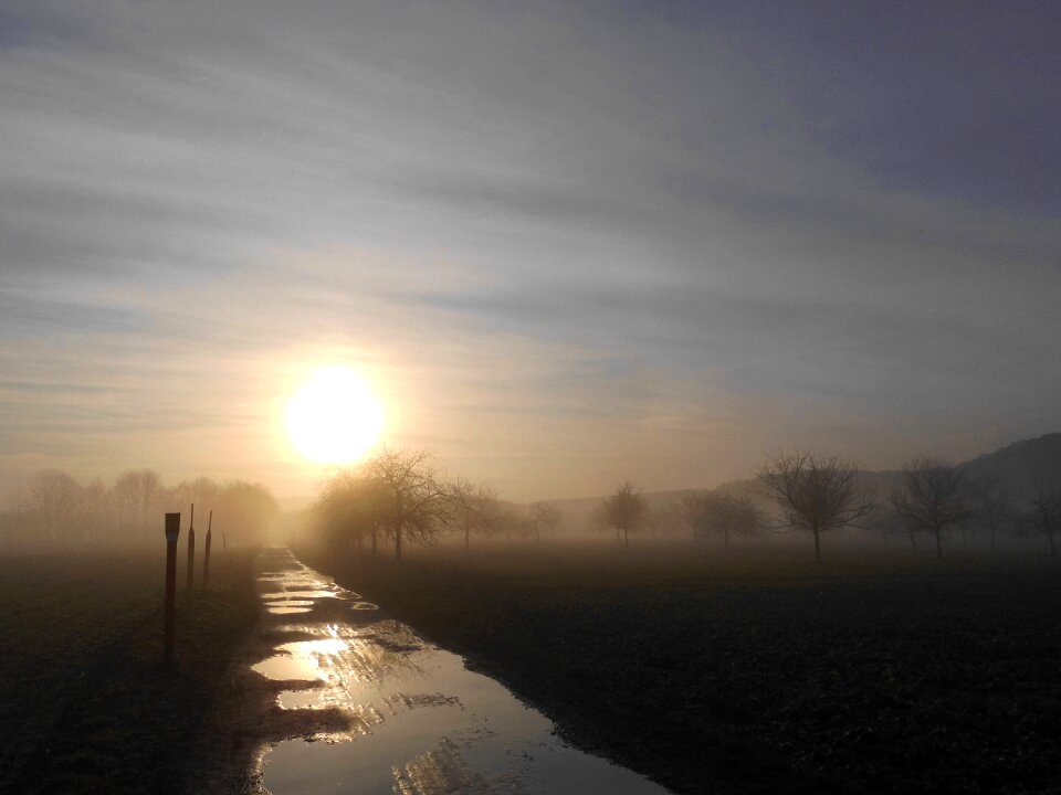 Landscape mystical early in the morning photo