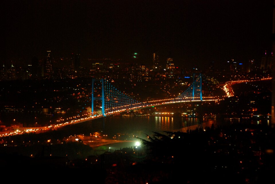 Martyrs bridge in july istanbul landscape