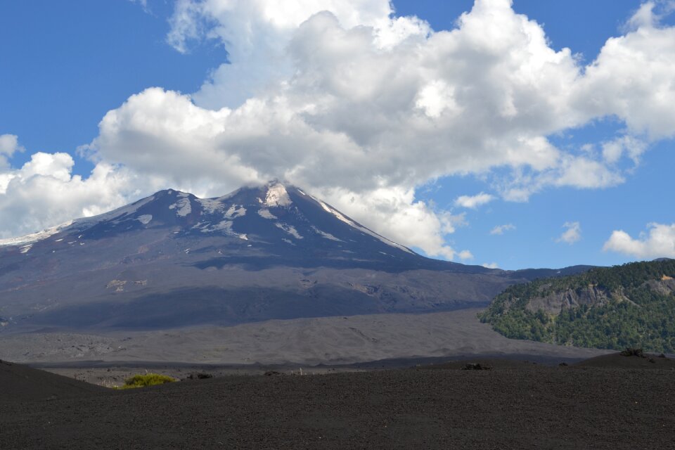 Mountain landscape clouds photo