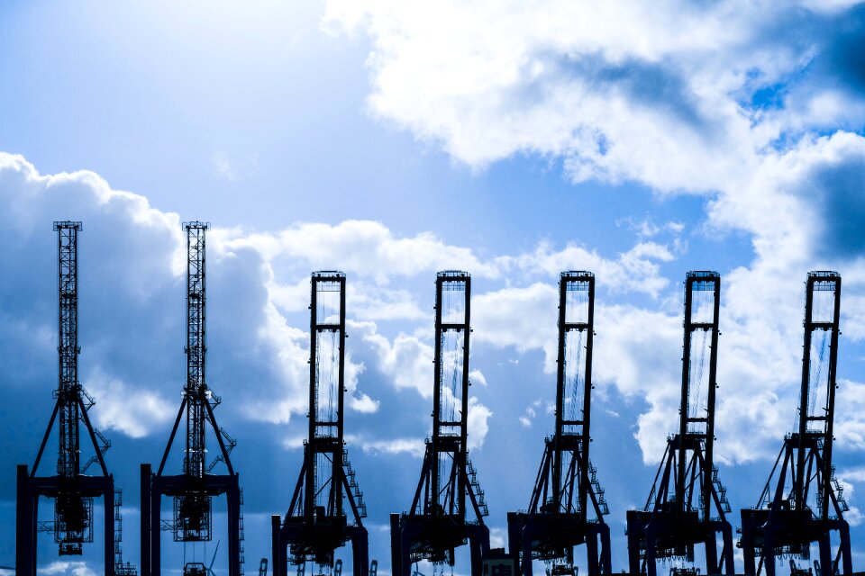 Rotterdam eur port harbour cranes