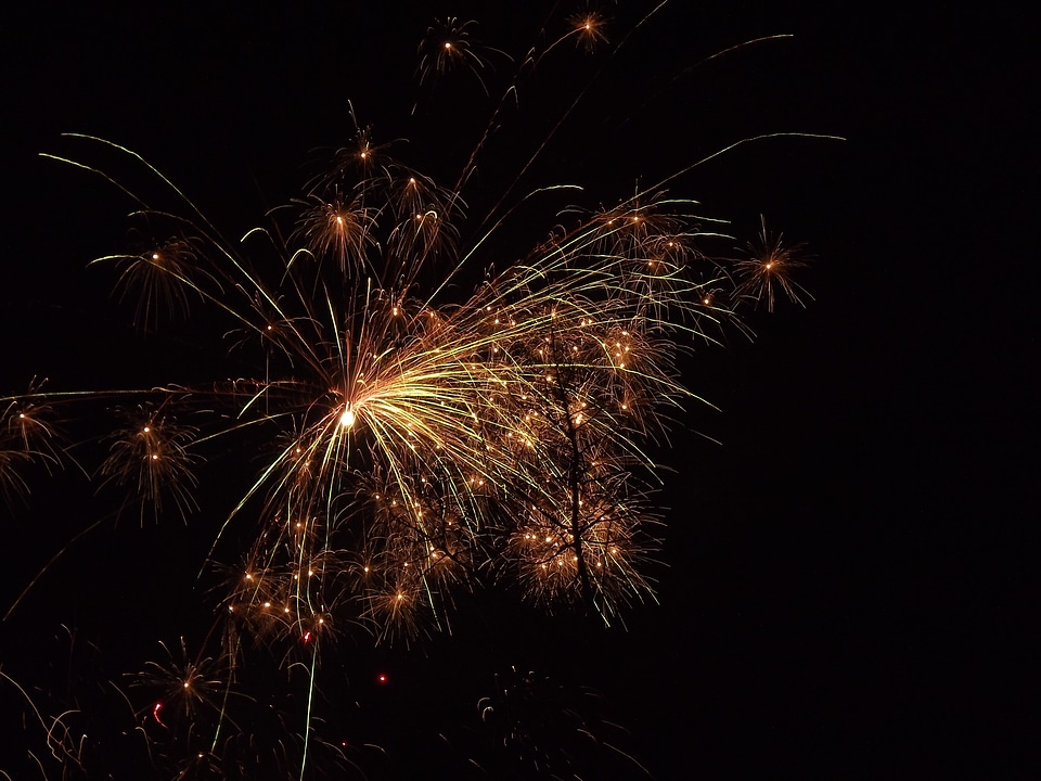 Fireworks party atmosphere
