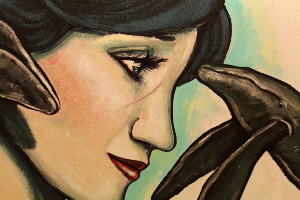 Girl face street art