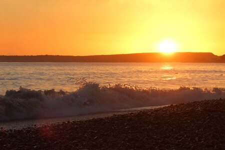 England sunset bay
