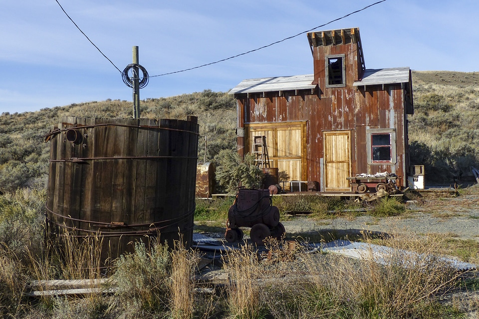 Wooden western style wild west photo