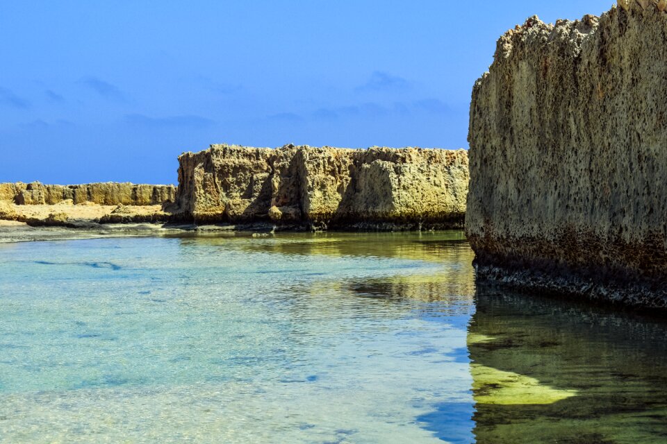 Rocky coast nature makronissos