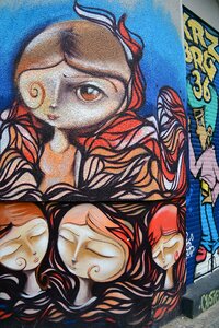 Wall mural facade