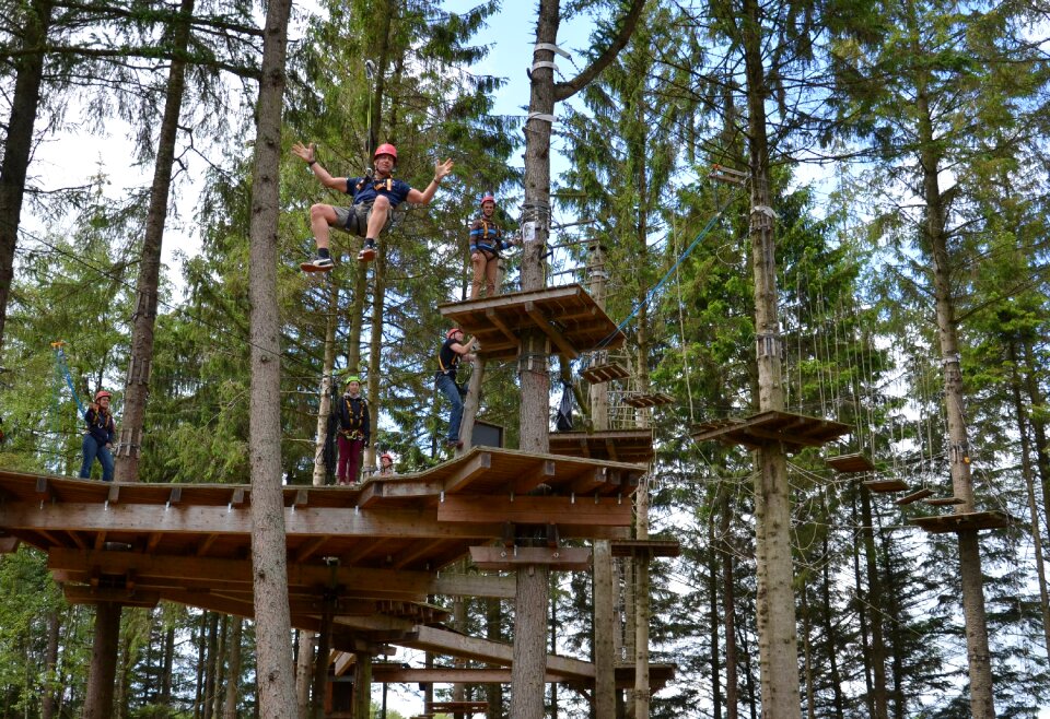 Climbing forest high ropes course drex