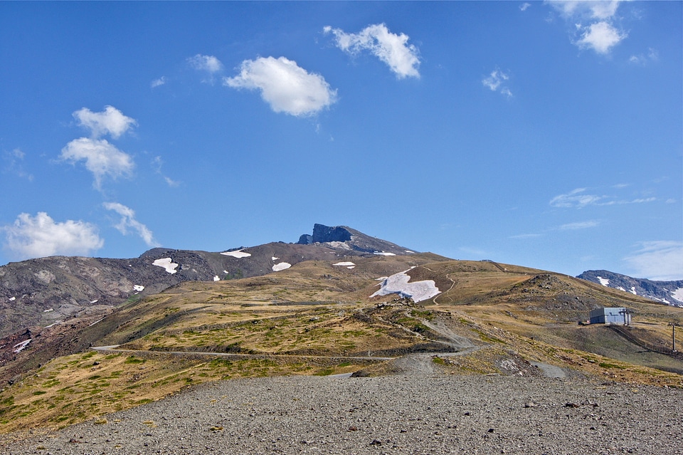 Clouds scenic mountains photo