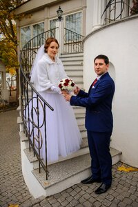 Bouquet joy the groom photo